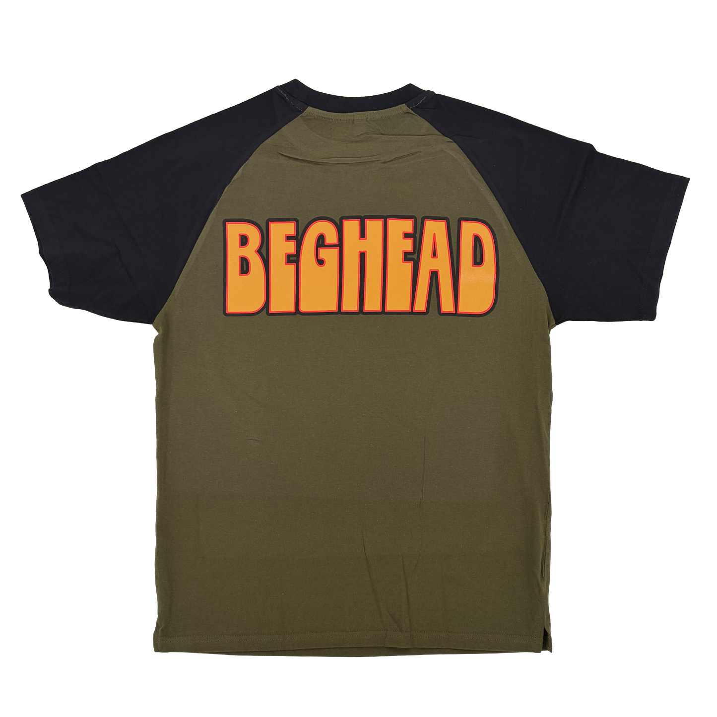 Beghead Olive Green Raglan - T-Shirt