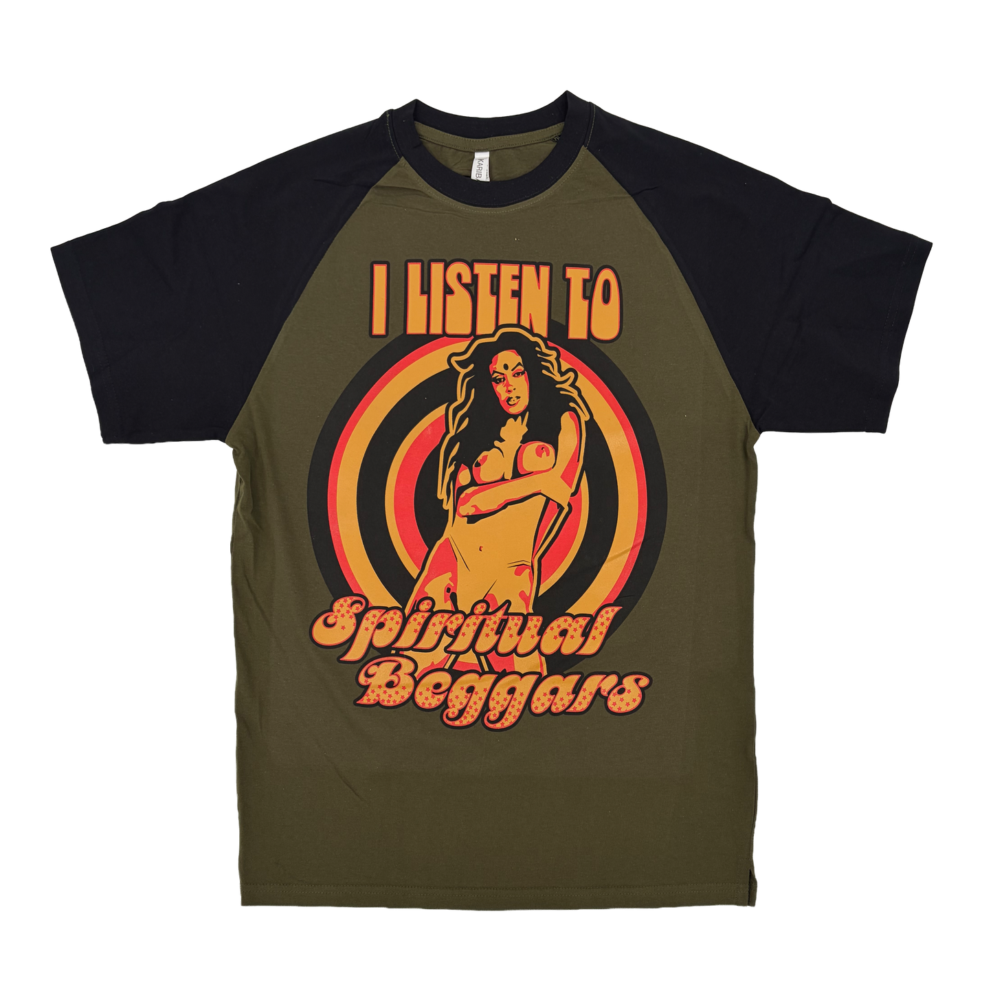Beghead Olive Green Raglan - T-Shirt