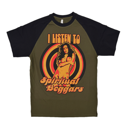 Beghead Olive Green Raglan - T-Shirt